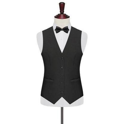 Men's Vest Single Breasted Slim Fit Smart Casual Waistcoat for Wedding & Business