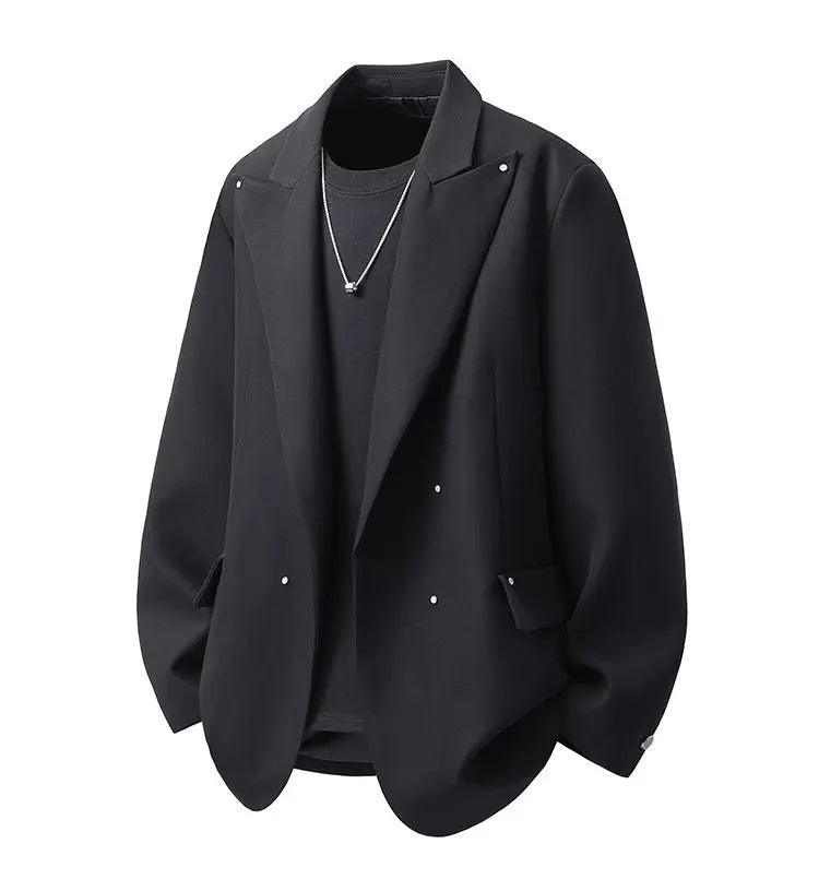 Black Yamamoto Style Blazer Man Luxury Loose Cardigan Jacket 2026 Vintage Chaqueta Para Hombre Elegante Suits Japanese Uniform