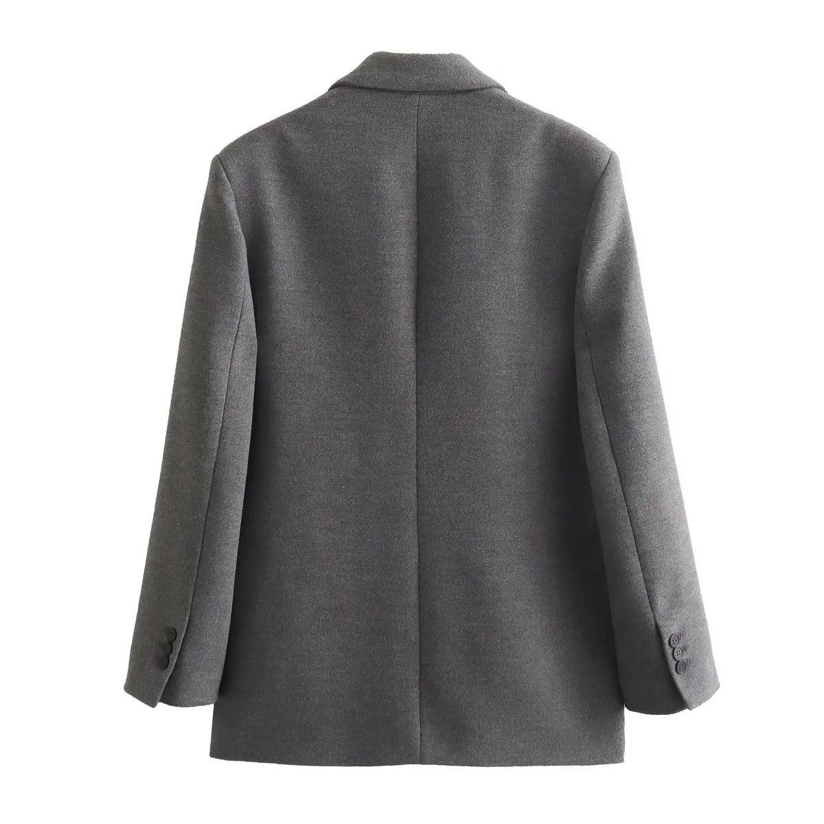 Women's Fashion Versatile Lapel Single Breasted Blazer With Shoulder Pads Female High Street Casual Long Sleeve Jacket Mujer