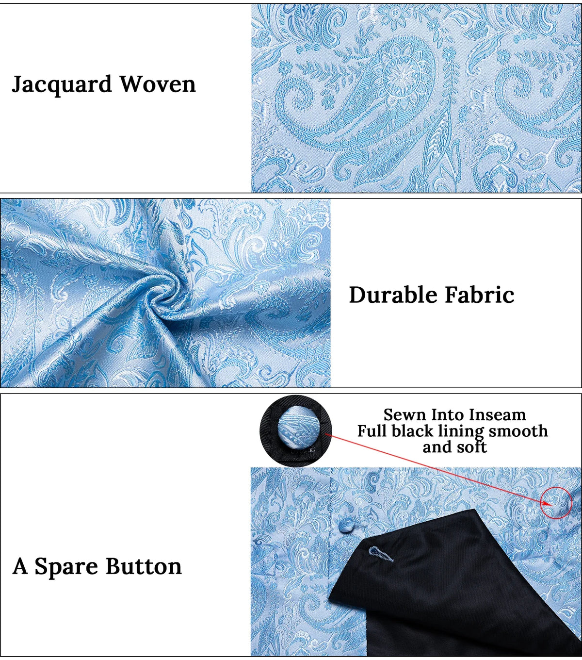 Men's Paisley Suit Vest with Bow Tie Set for Weddings and Formal Events