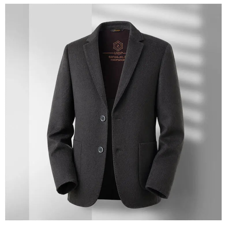 Men's Full Wool Double-Sided Tweed Casual Blazer Five Colors Single-Lining Autumn Winter Well-Structured Casual Business Suit Ja