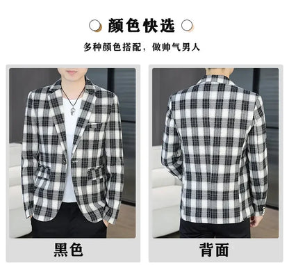 Blazer Men's Fashion Business Gentleman Groom Professional Gentleman Form-fitting Versatile Casual Formal Wear High-end Blazer