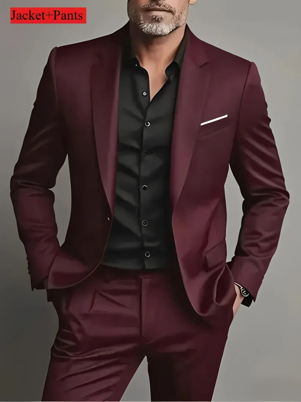 2 Pièces Costumes Homme Grande Taille Pour Mariage Marié Tuxedos Bal Ensembles Blazer Homme D'affaires Trajes De Hombre