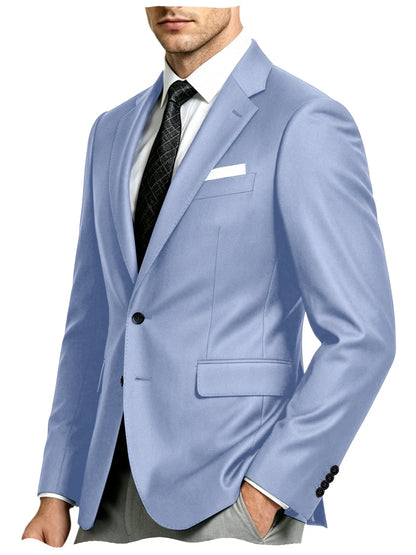 Men's Suit Jacket Single Button Slim Fit Notch Lapel for Wedding, Prom and Business