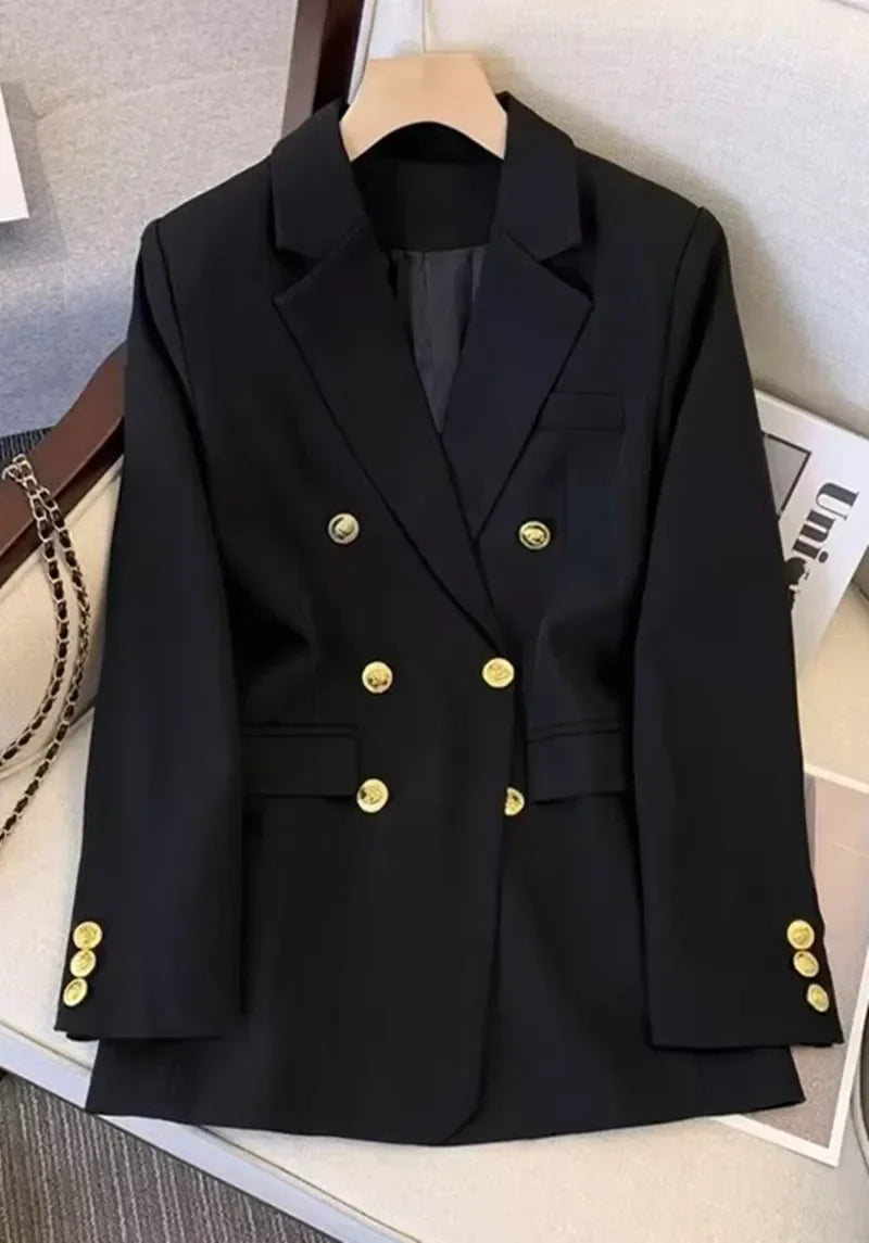 Slim Fit Women's Office Blazer High-End Casual Korean Fashion Spring Autumn New Loose Blazers Temperament Coats for Women