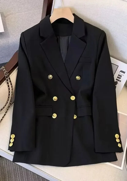 Slim Fit Women's Office Blazer High-End Casual Korean Fashion Spring Autumn New Loose Blazers Temperament Coats for Women