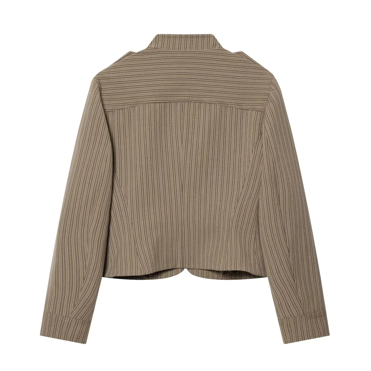 High Street Casual Chic Women Blazer Striped Double Breasted Slim Blazer Fashion 2026 Spring Office Holiday Blazer