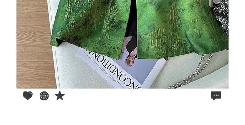 2025 Retro Chinese Literature Green Jacquard Vest Classical Chic Versatile Waistcoat Female Sleeveless Singlet Tops