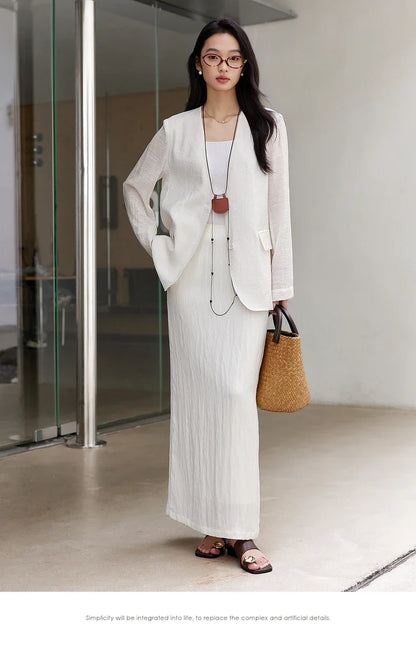 Women's Black Blazer New Autumn 2026 V-neck Loose-fit Casual Office Lady Tailored Coat Fall Fashion Elegant Jackets A0511