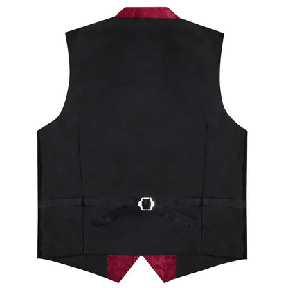 Men's Suit Vest & Tie Set – Paisley Jacquard Waistcoat for Weddings and Formal Occasions