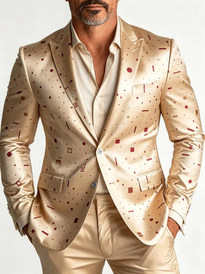 Men's Classic Business Blazer Notched Lapel Single Breasted Slim Fit Wedding Groom Party Prom Formal Jacket For Men Outerwear
