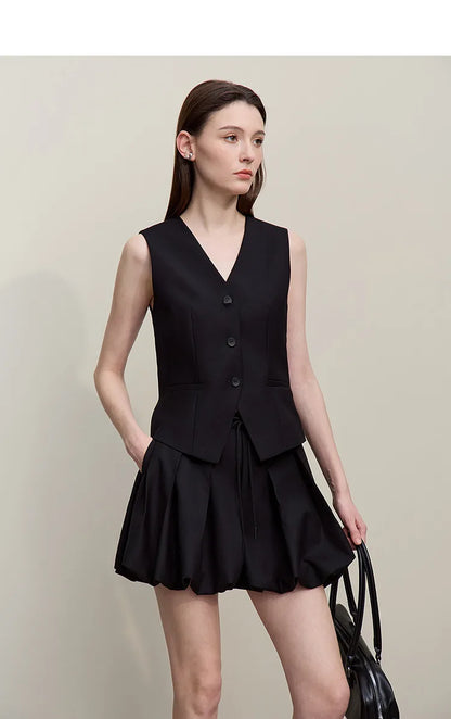 Women's Jackets 2026 Autumn New V-neck Vest Bud Shorts Separate Blazer Women's Fashionable Versatile Top Female 12641056