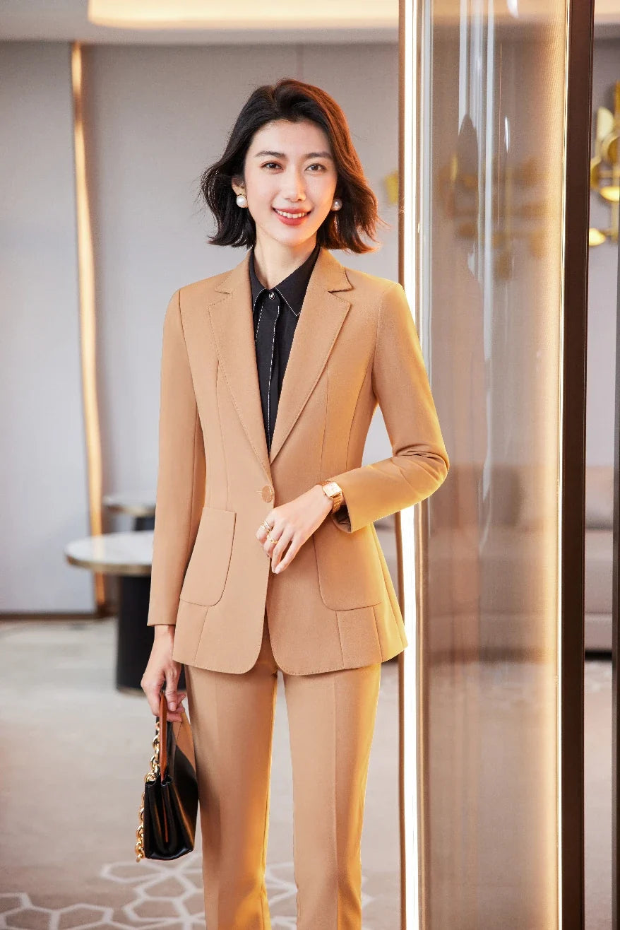 Women's Professional Pants Suit High-Quality Autumn Winter Wear Show Time Increased Temperament