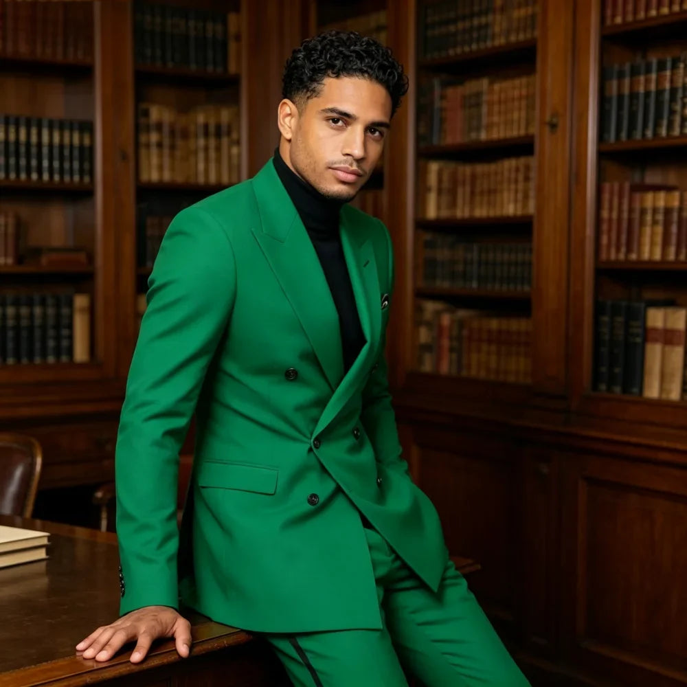 Men's 2 Pieces Business Casual Wedding Suit High-Quality Handsome European American Style For Business Party
