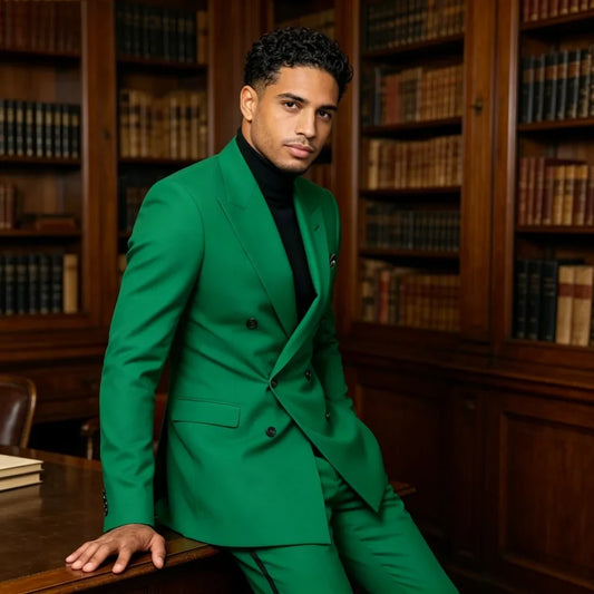Men's 2 Pieces Business Casual Wedding Suit High-Quality Handsome European American Style For Business Party