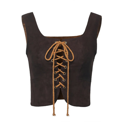Pirate Corset Vest Steampunk Waistcoat Women Halloween Medieval Cosplay Tops