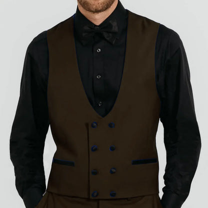 Men's Formal Vest Double-Breasted Waistcoat for Weddings & Events