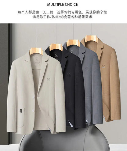 2026 New men fashion Sun Protection Clothing Trend Summer Men's Skin Clothing Solid Color blazer thin coat for male M-4XL