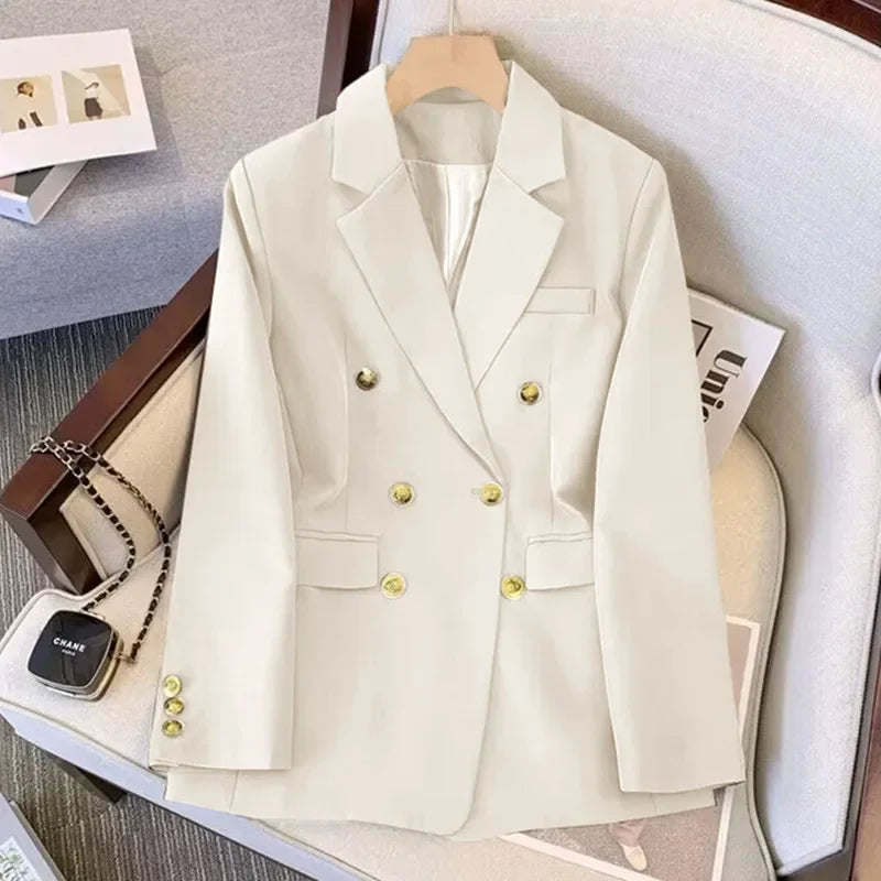 Slim Fit Women's Office Blazer High-End Casual Korean Fashion Spring Autumn New Loose Blazers Temperament Coats for Women