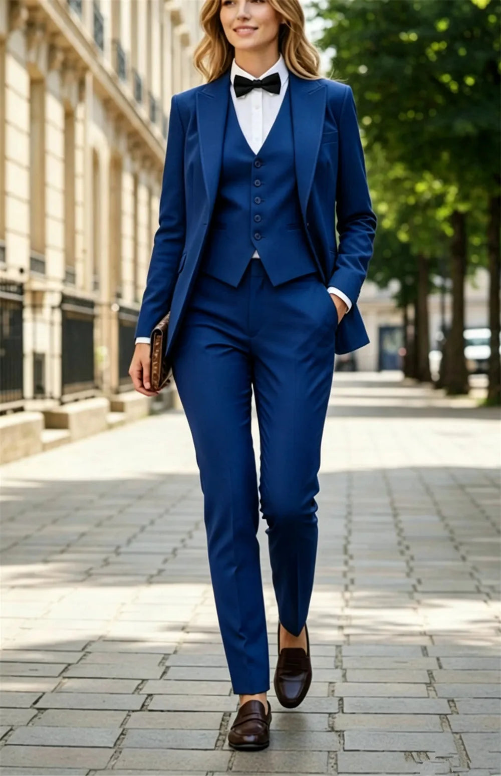 Luxury Women's Suits Elegant Formal Official 3 Pcs Pants Suit Set Slim Fit Women Outfit (Jacket+Vest+Pants) Tailor Made