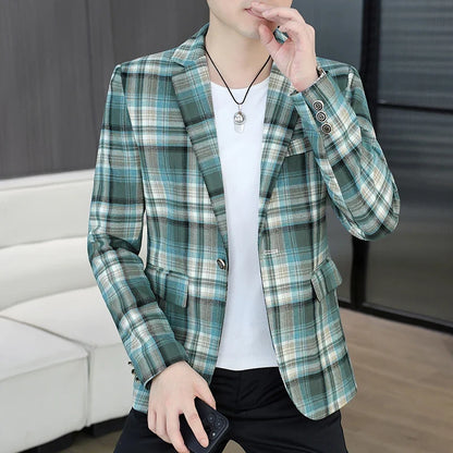 Blazer Men's Fashion Business Gentleman Groom Professional Gentleman Form-fitting Versatile Casual Formal Wear High-end Blazer