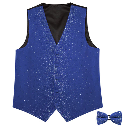 Men's Glitter Vest with Matching Bow Tie – Sparkly Sequin Style for Parties, Proms & Festive Events