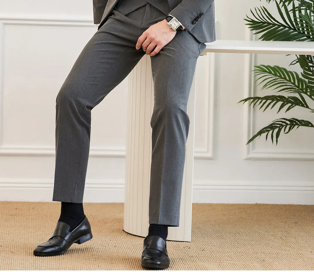 High Quality Elegant Single-Breasted Men Suit Fashion ltalian Style Slim High-end Business Groom Wedding Party Tuxedo 3/2 Pieces