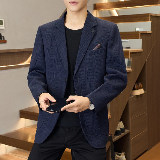 Men's Smart Casual Blazer – Single Breasted Slim Fit Spring Autumn Jacket