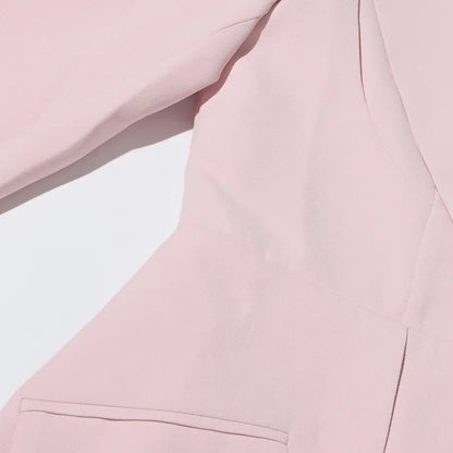 Spring Autumn New Women Blazer Back Hollow Out Waist Cinching Slim Fit Solid Color French Elegant Fashion Tide Coat HK17101