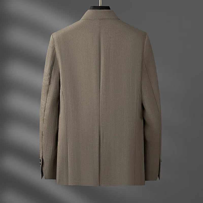 Spring and Autumn Men's British Naples suit, no perm, solid color, wedding, business, work, versatile, simple, high-end suit