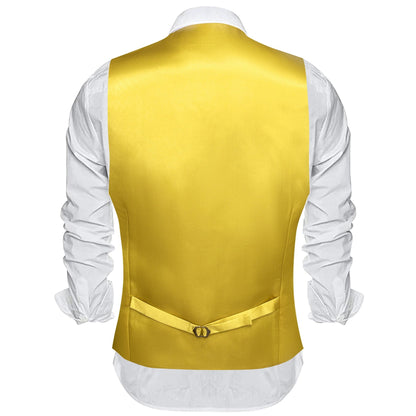 Men's Satin Vest Slim Fit Single-Breasted Waistcoat for Weddings and Formal Occasions