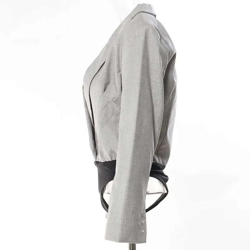 2026 Spring Autumn New Women Jacket Niche Design Pleated Zipper Blazer Stylish Elegant Fashion Coat High-end Jumpsuit H2720