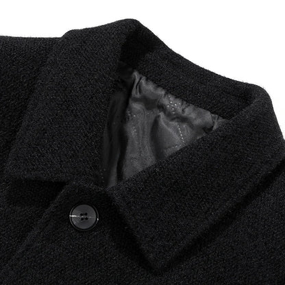 Mens Designer Knitted Wool Stretch Coat Casual Business Handsome Overcoat High Quality Fashion 2024