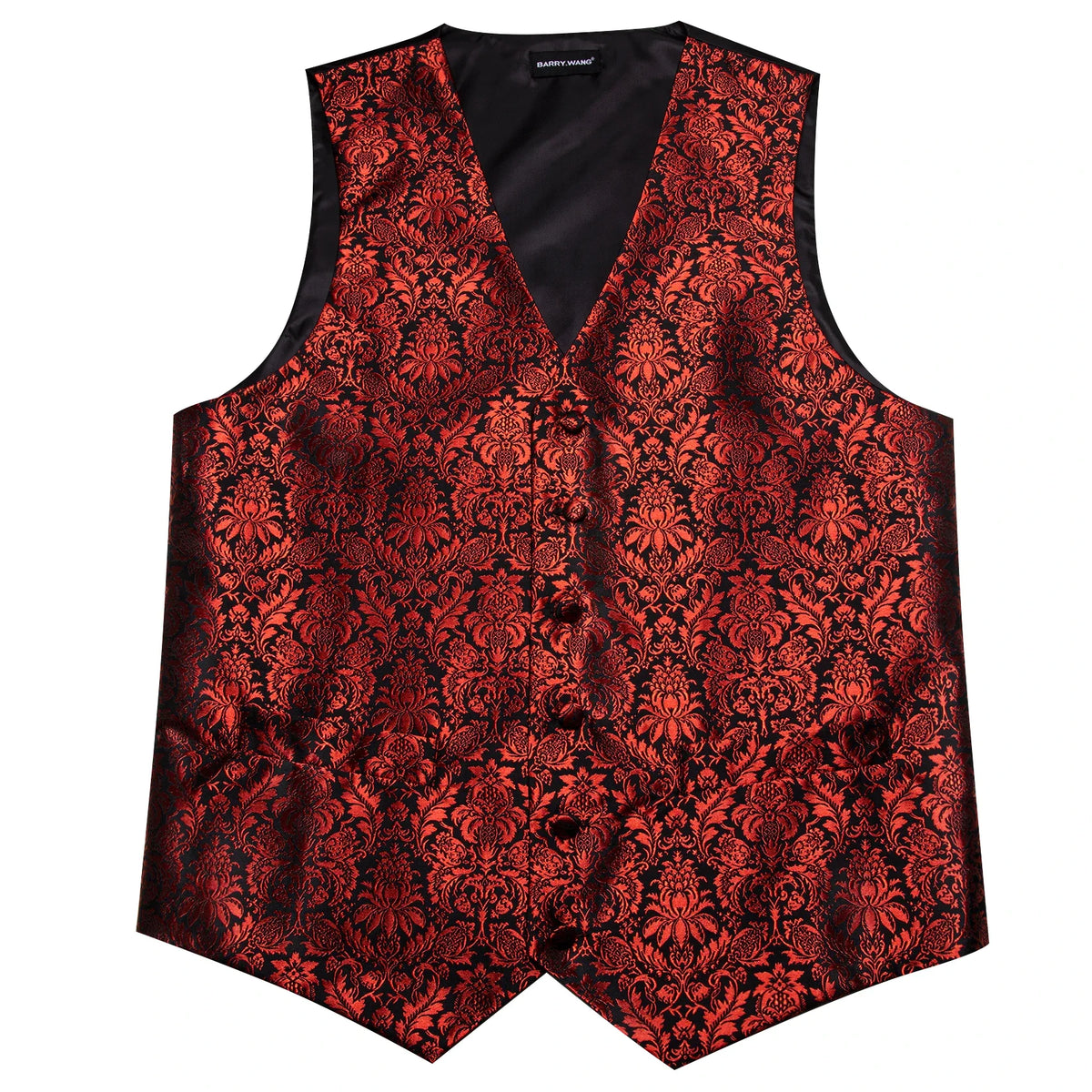 Men's Suit Vest with Matching Tie | Jacquard Paisley Waistcoat for Weddings & Formal Events