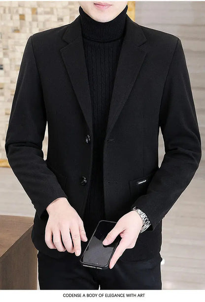 Blazer  New Stylish and Slimming Middle-aged Business Casual Solid-color Wedding Banquet Host Men Outdoor Performance Blazer