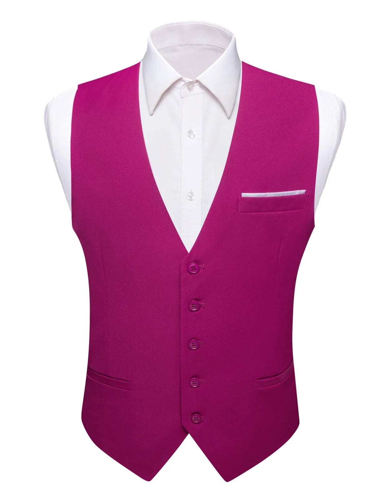 Men's Satin Formal Vest – Multi-Color Wedding & Business Waistcoat for Men
