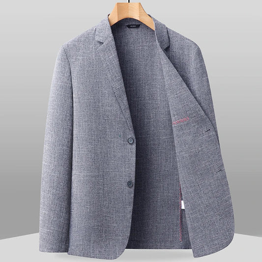Men's Casual Blazer – Sun Protection Silk Jacquard Suit Jacket for Smart Casual Occasions