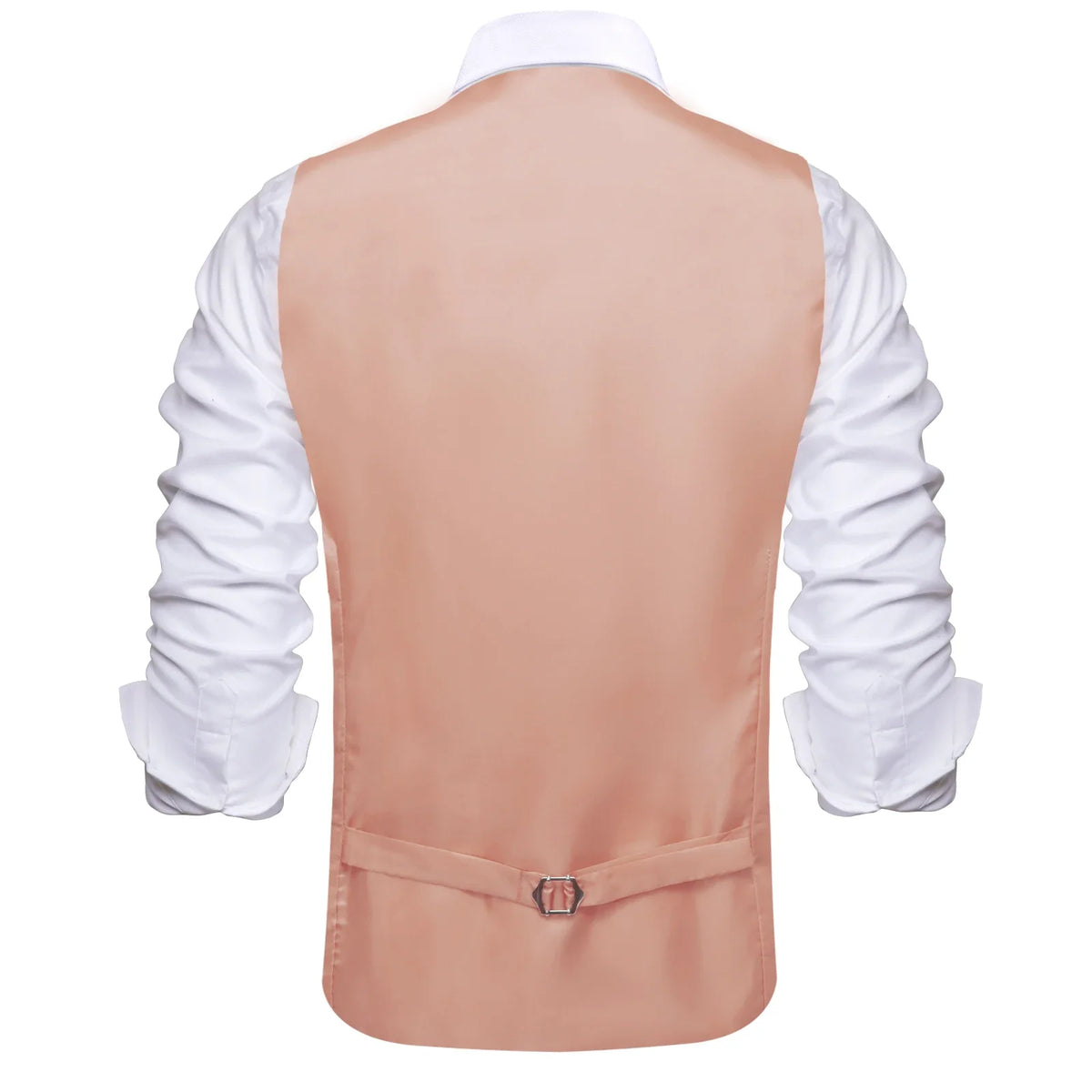 Men's Suit Vest with Tie Jacquard V-Neck Waistcoat for Business and Casual Occasions – Dusty Pink