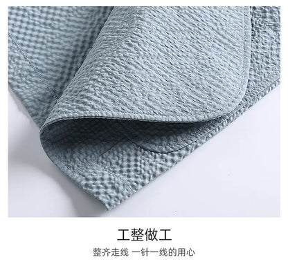 2026 Sun Protection Lightweight Blazer - Fashionable Business Outdoor Travel Wedding Casual Korean Men's Bubble Weave Blazer