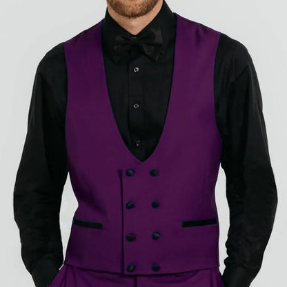 Men's Formal Vest Double-Breasted Waistcoat for Weddings & Events