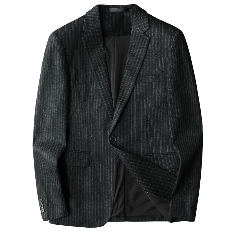 2026 Striped Casual Business Suit Jacket for Men High Quality Slim Fit Office Social Blazers Wedding Host Formal Coats M-4XL