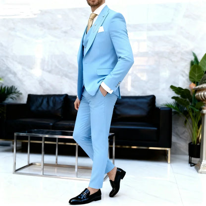 Men's 3-Piece Suit Set Single Breasted Regular Fit – Multi-Color | Jacket, Pants & Vest