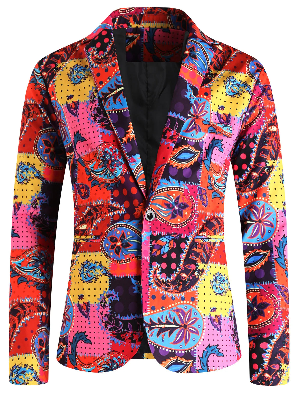 Man Suit Jacket Blazer Casaco Masculino Elegante 2025 High Quality Paisley Floral Printed Party Mens Suits Vestones Para Hombre