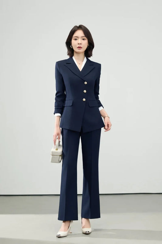 Fashionable professional women's wear, exquisite elegant two-piece suit jacket + pants, new style for autumn/winter 2025