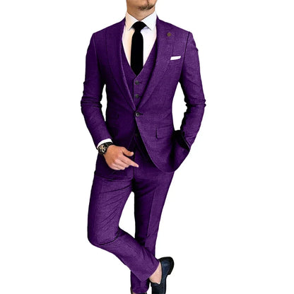 Men's Slim Fit Single Breasted Suit for Weddings, Graduation & Smart Casual Wear – Multi-Color