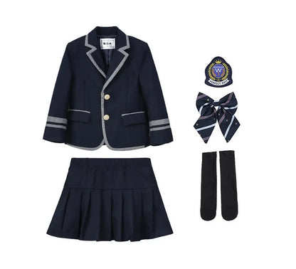3-15T Children's School Uniform Boys Girls Graduation Event Performance Ceremony Kindergarten Costume Twins Birthday Party Dress