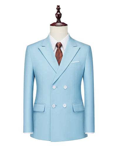 2026 Men Double Breasted Blazer Coats Fashion Solid Mens Wedding Prom Dress Male Business Casual Slim Fit Suits Jacket 6XL