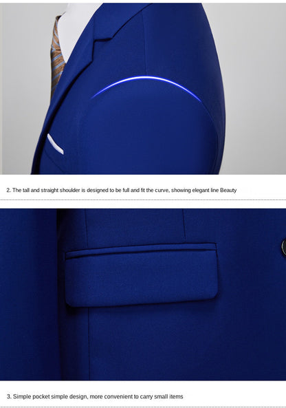 Blazers Set Suits for Men(Jacket + Vest + Pants)three Piece Set Solid Business Casual Slim Fit Formal Dress Groom Tuxedo Wedding