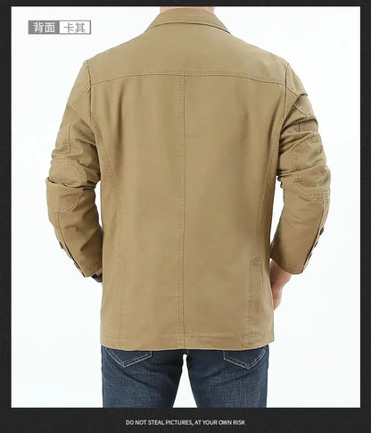 Blazer Pure Cotton Loose Men Fashion Business British Style Casual Three Button Cotton Casual Clothes Single West Coat Blazer