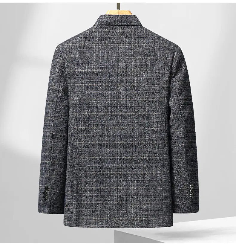 Blazer Autumn and Winter Men's Fashion Business Outdoor Travel Checkered Wedding Youth Slimming Casual High Formal Wear Blazer
